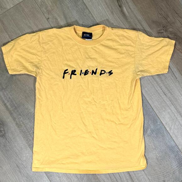 VTG 90s NBC Experience Friends TV Show Promo Spellout Embroidered T-Shirt Sz L - Picture 1 of 5